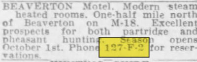Beaverton Motel - Sep 1952 Ad